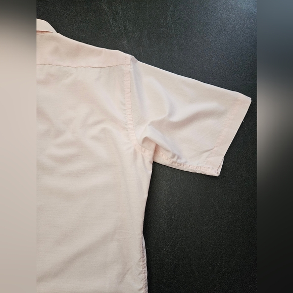 Vintage - Pierre Cardin Button Down Pink Short Sleeve Shirt - NWOT - Size 16 - Picture 8 of 9